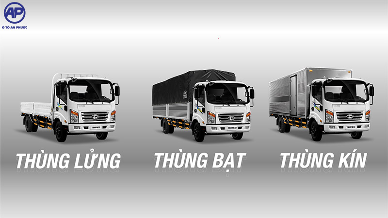 Xe tải Tera thùng dài có 3 loại thùng để lựa chọn