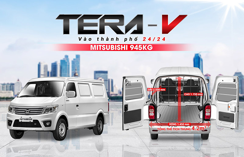 Xe tải van Tera V động cơ Mitsubishi